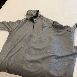 2 Lululemon shirts. 1 long sleeved & 1 cutoff